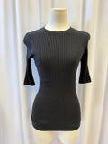 Vince Ribbed Short Sleeve Top