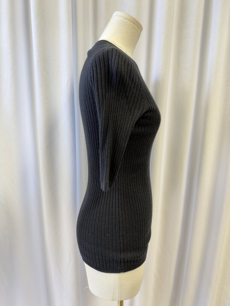 Vince Ribbed Short Sleeve Top