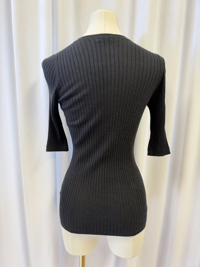 Vince Ribbed Short Sleeve Top