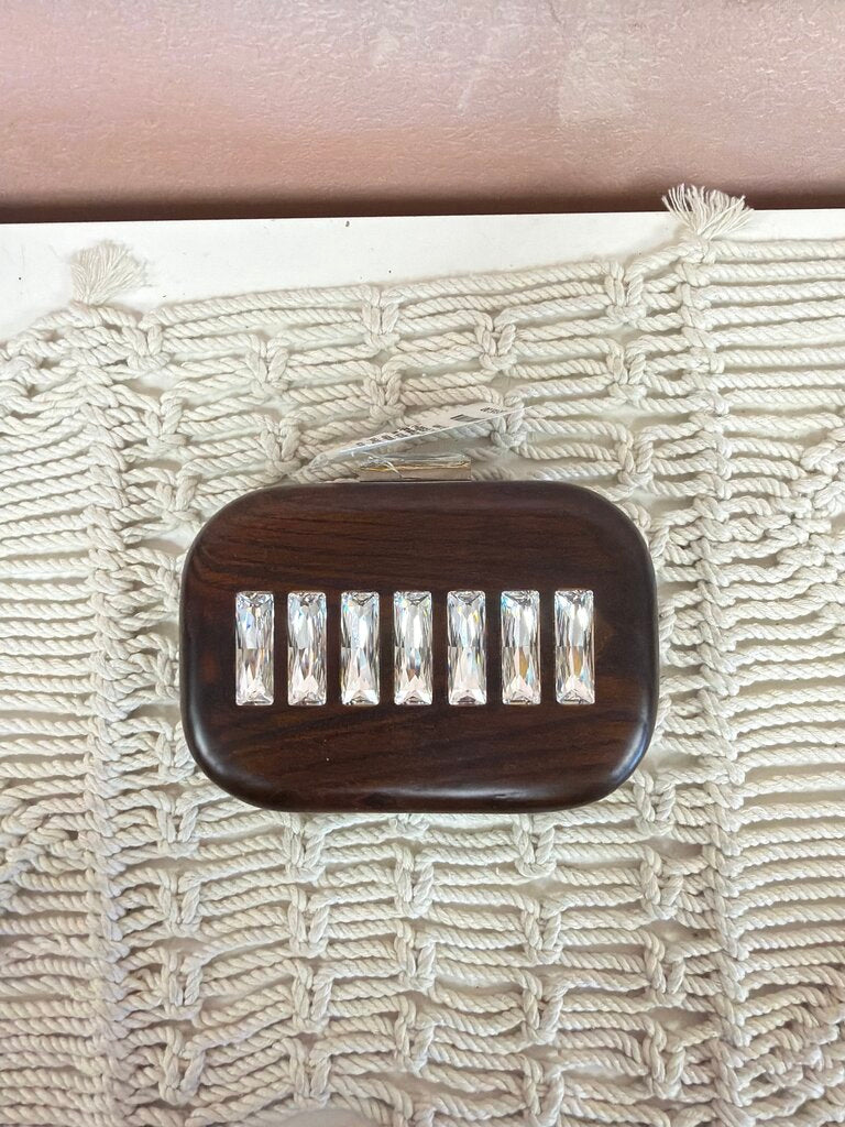 Devi Kroell Wooden Crystal Clutch w/ Dustbag (Originally approx. $1300+)