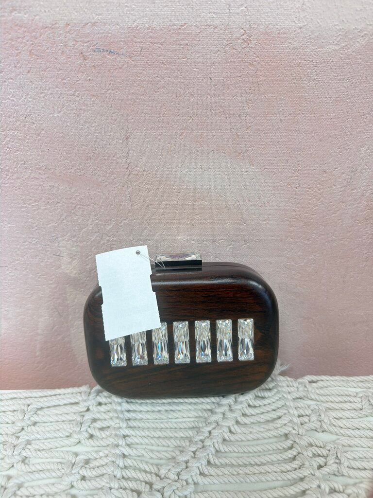 Devi Kroell Wooden Crystal Clutch w/ Dustbag (Originally approx. $1300+)