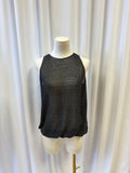 L'Agence Beaded Black Tank
