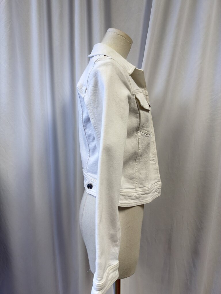 Reiss White Cropped Denim Jacket NWT