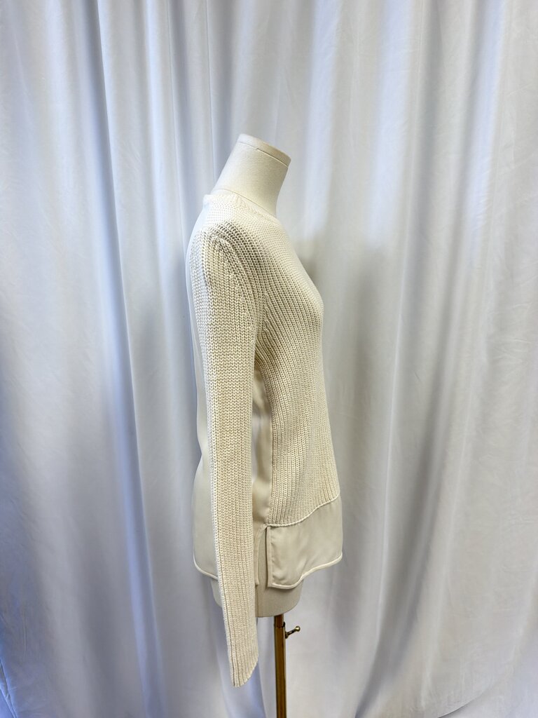 Theory Knit Long Sleeve Top w/ Silk Back