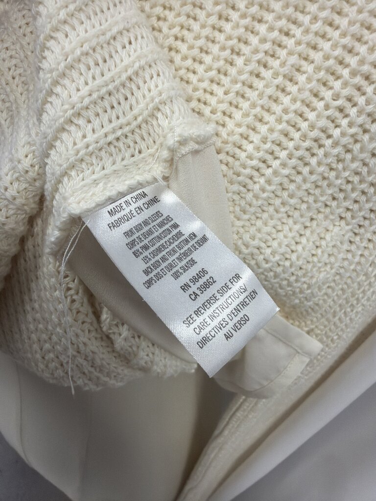 Theory Knit Long Sleeve Top w/ Silk Back