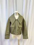 Ganni Olive Cropped Jacket