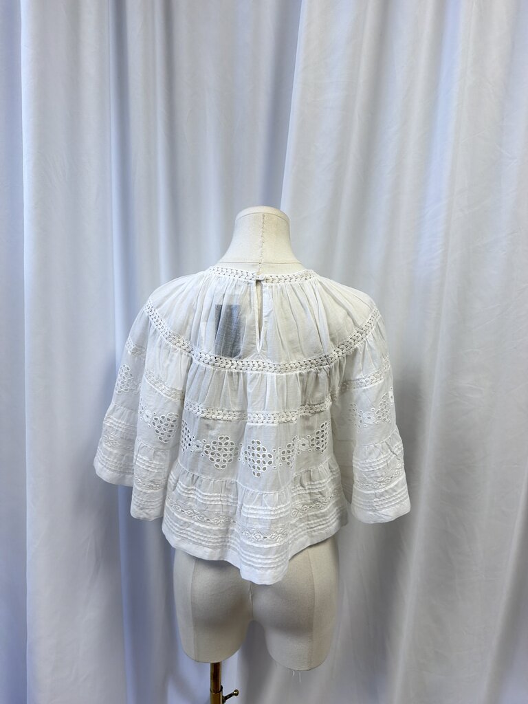 Marant Etoile Lace Cotton Voile Top NWT