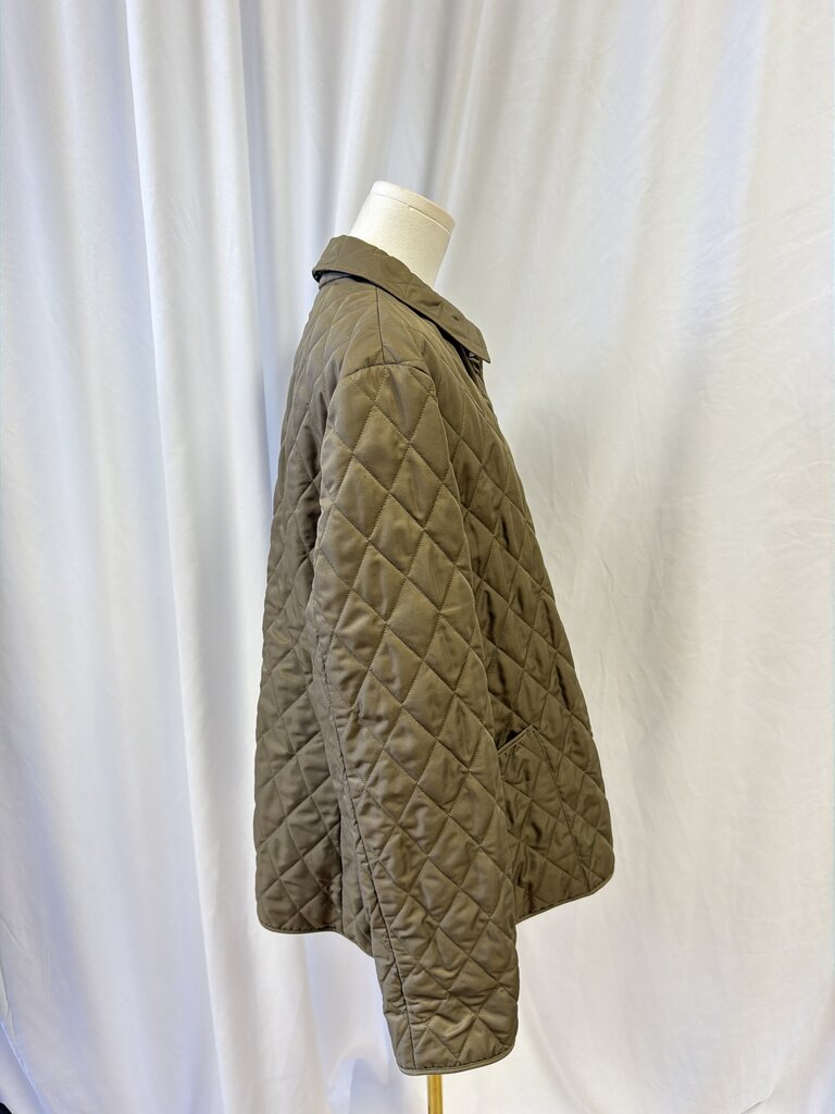 Burberry Olive Quilted Barn Jacket