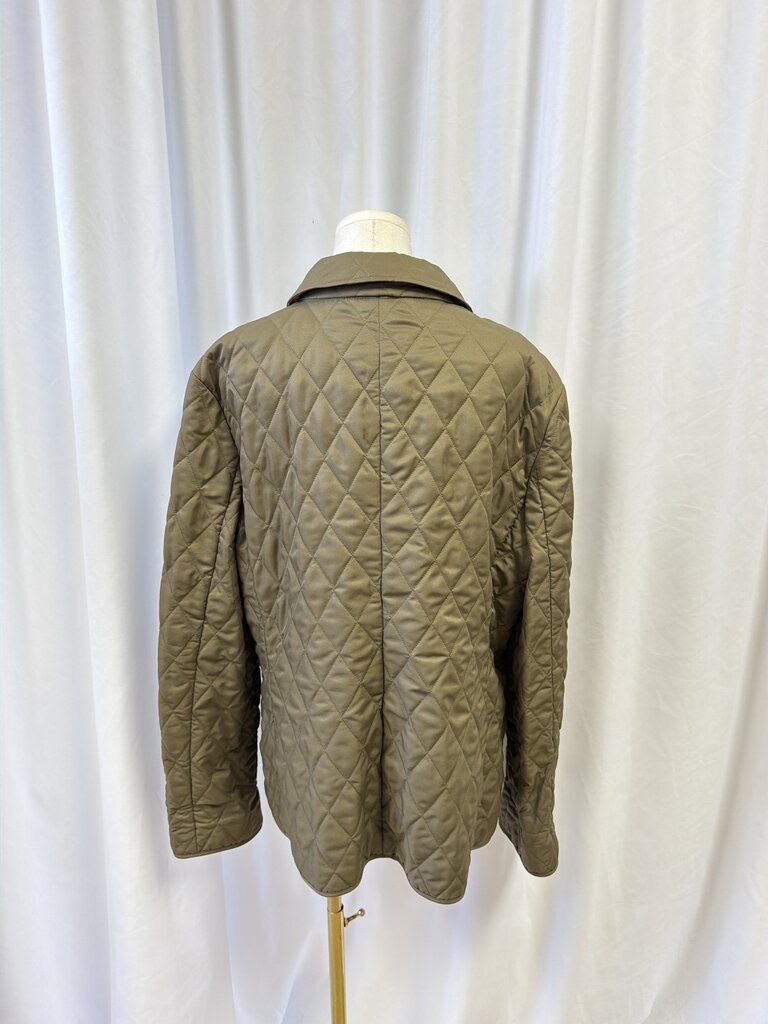 Burberry Olive Quilted Barn Jacket