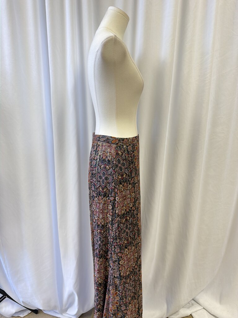 House of Harlow Floral Metallic Maxi Skirt