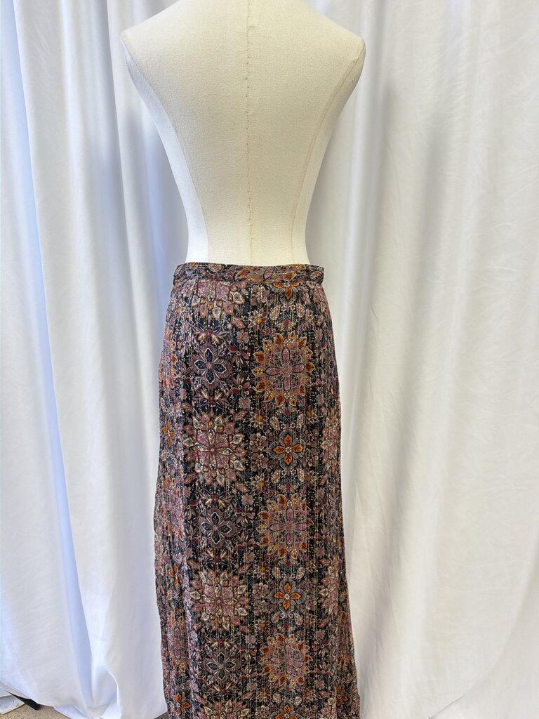 House of Harlow Floral Metallic Maxi Skirt