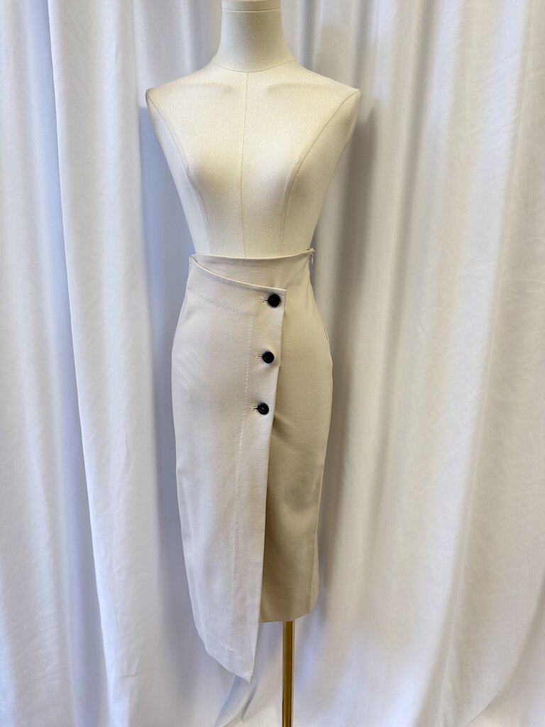 Babaton Knit Skirt w/ Button Detail