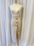 Babaton Knit Skirt w/ Button Detail