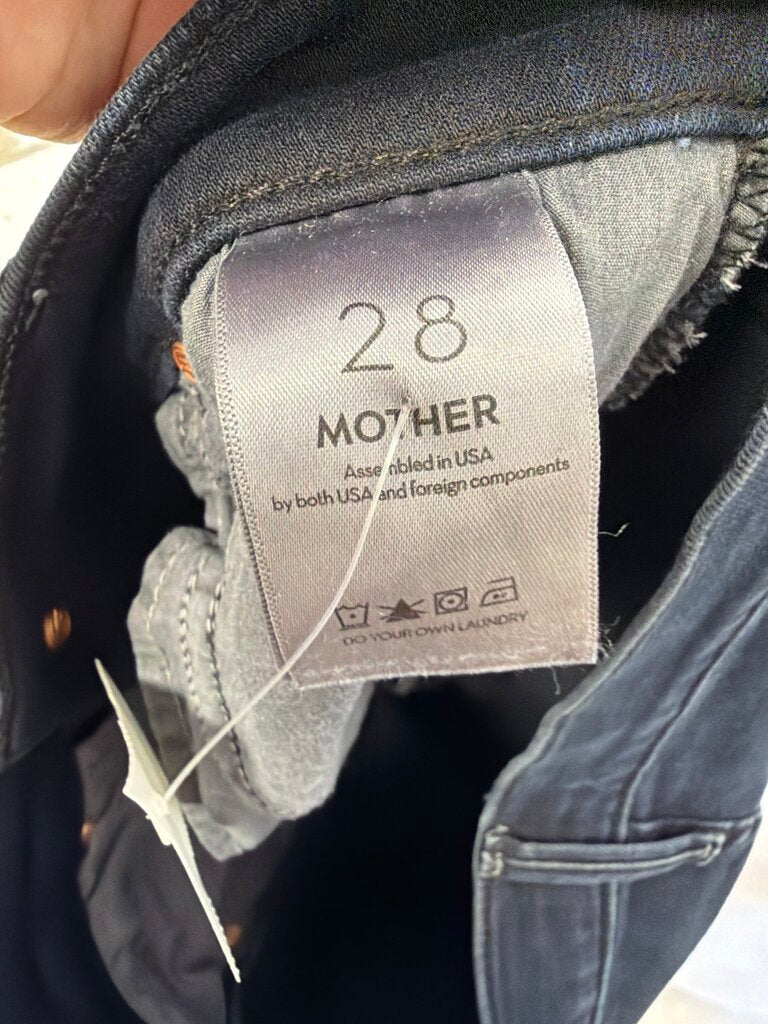 Mother Super Dark Boot Cut Jeans