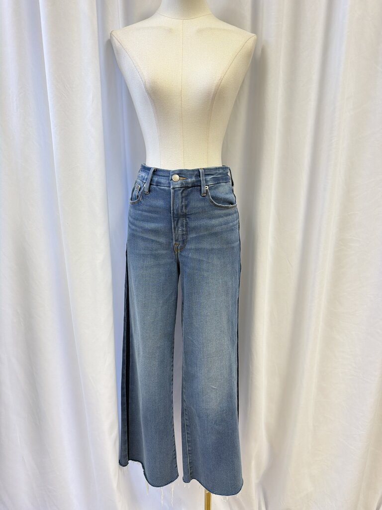 Good American Cropped Wide Leg Jean