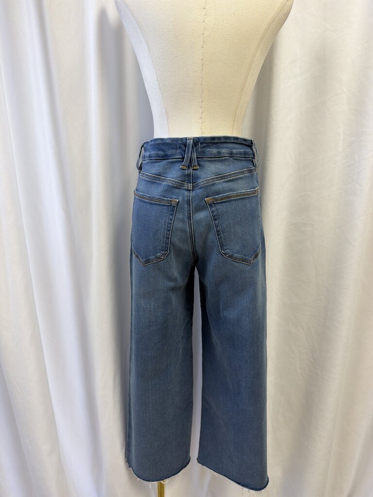 Good American Cropped Wide Leg Jean