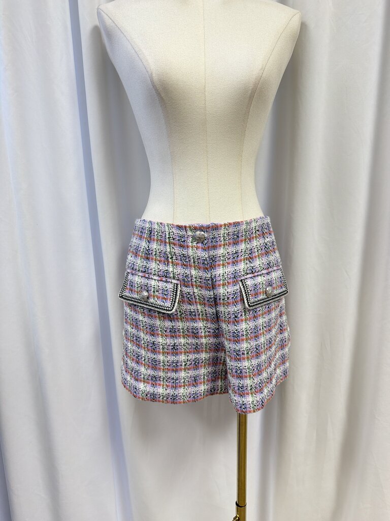 Veronica Beard Violet Plaid Inara Shorts NWT NWT