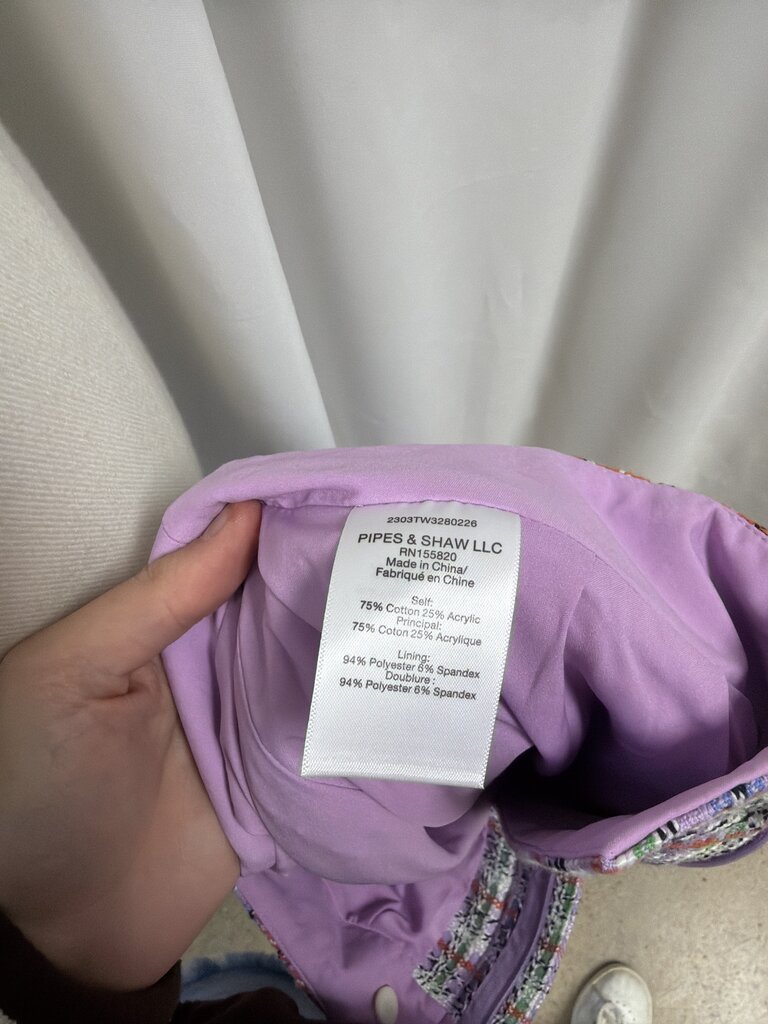 Veronica Beard Violet Plaid Inara Shorts NWT NWT