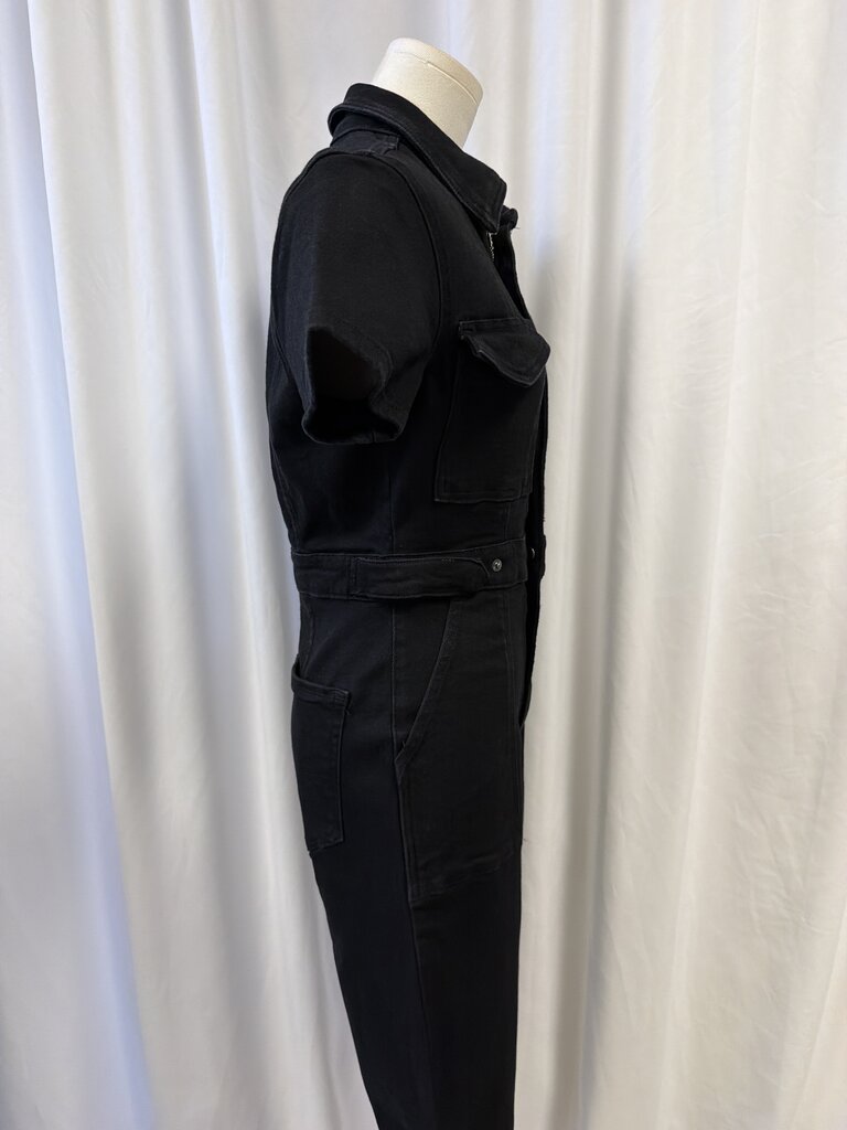 Good American Black Denim Jumpsuit NWT