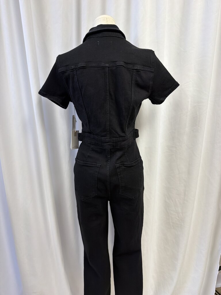 Good American Black Denim Jumpsuit NWT