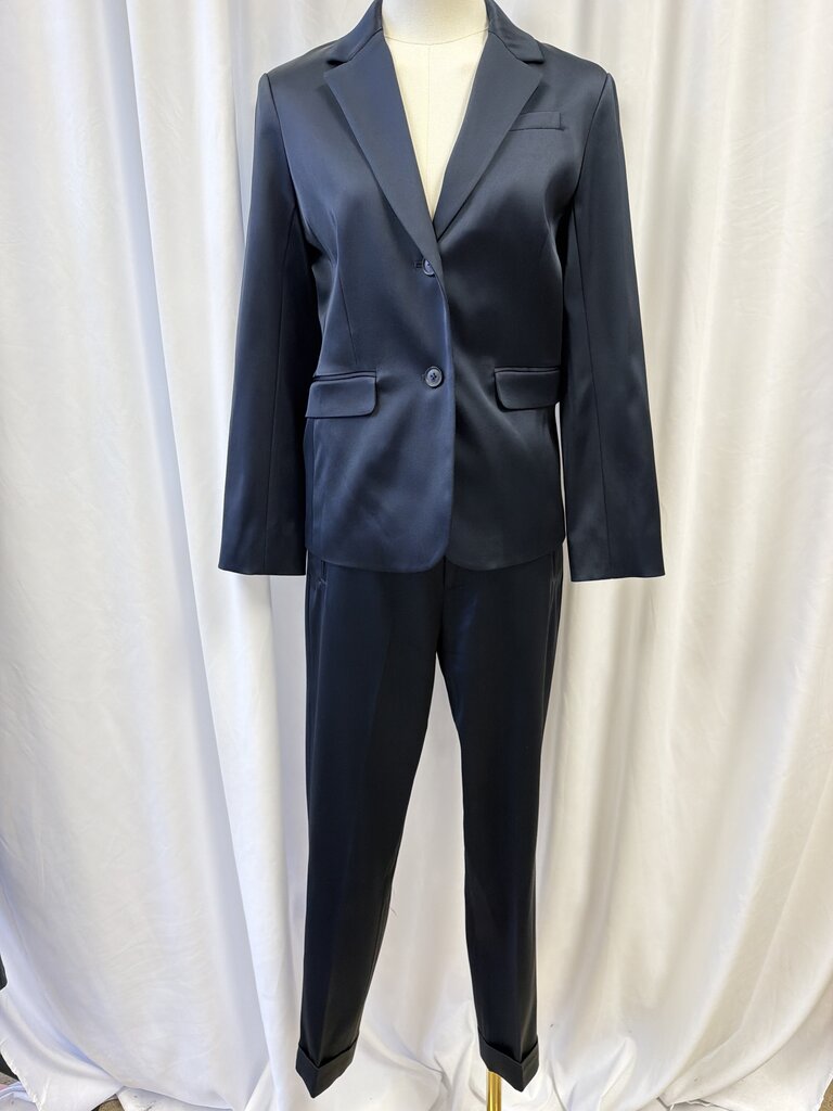 ATM Anthony Thomas Melillo Navy Silk Suit SET