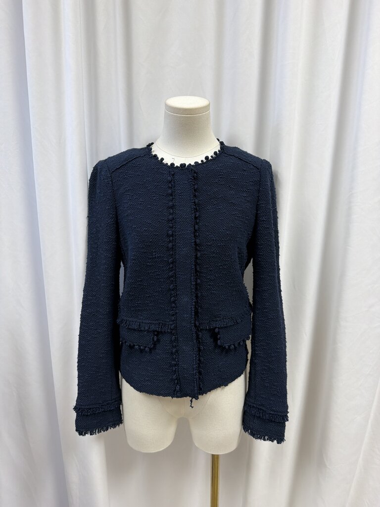 Rebecca Taylor Navy Boucle Jacket