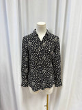 Saint Laurent Black Star Silk Blouse
