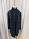 Lafayette 148 Long Quilted Zip Up Sweater