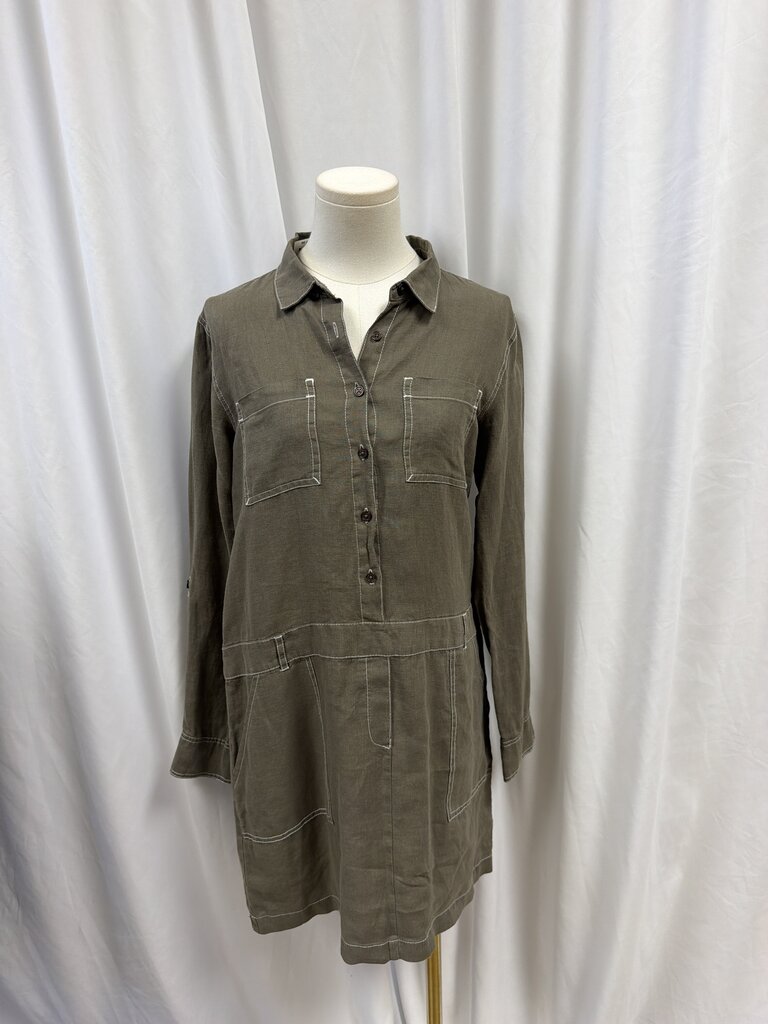 Michael Stars Khaki Linen Dress