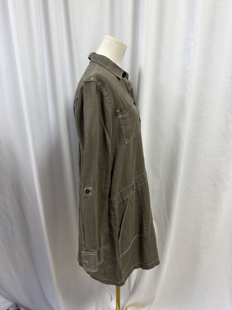 Michael Stars Khaki Linen Dress