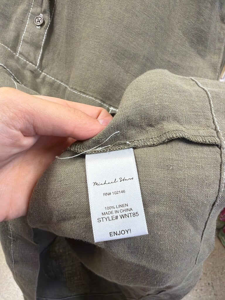 Michael Stars Khaki Linen Dress