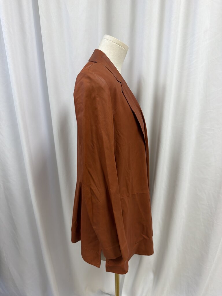 Escada Rust Leather Open Jacket