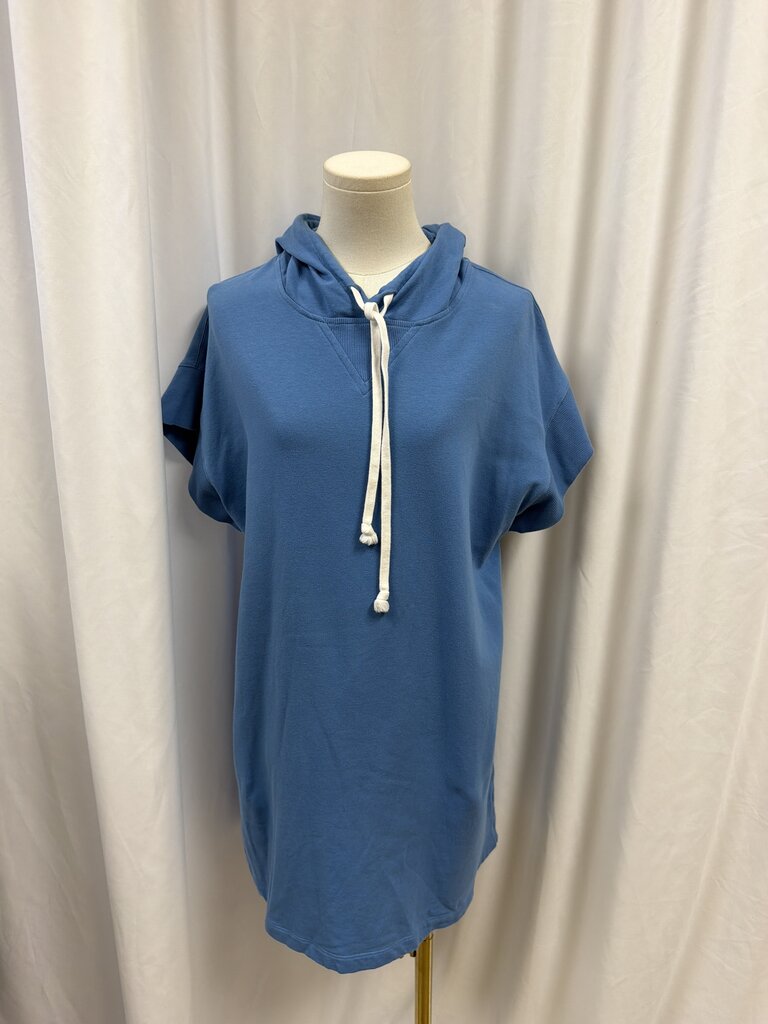 Fifteen Twenty Blue Short Sleeve Sweatshirt Dress