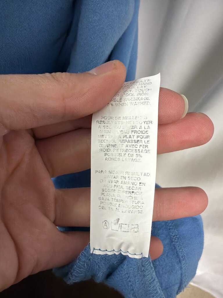 Fifteen Twenty Blue Short Sleeve Sweatshirt Dress