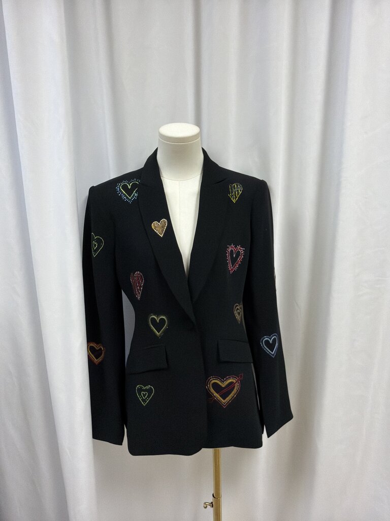 Cinq a Sept Sequin Heart Blazer