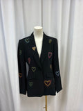 Cinq a Sept Sequin Heart Blazer