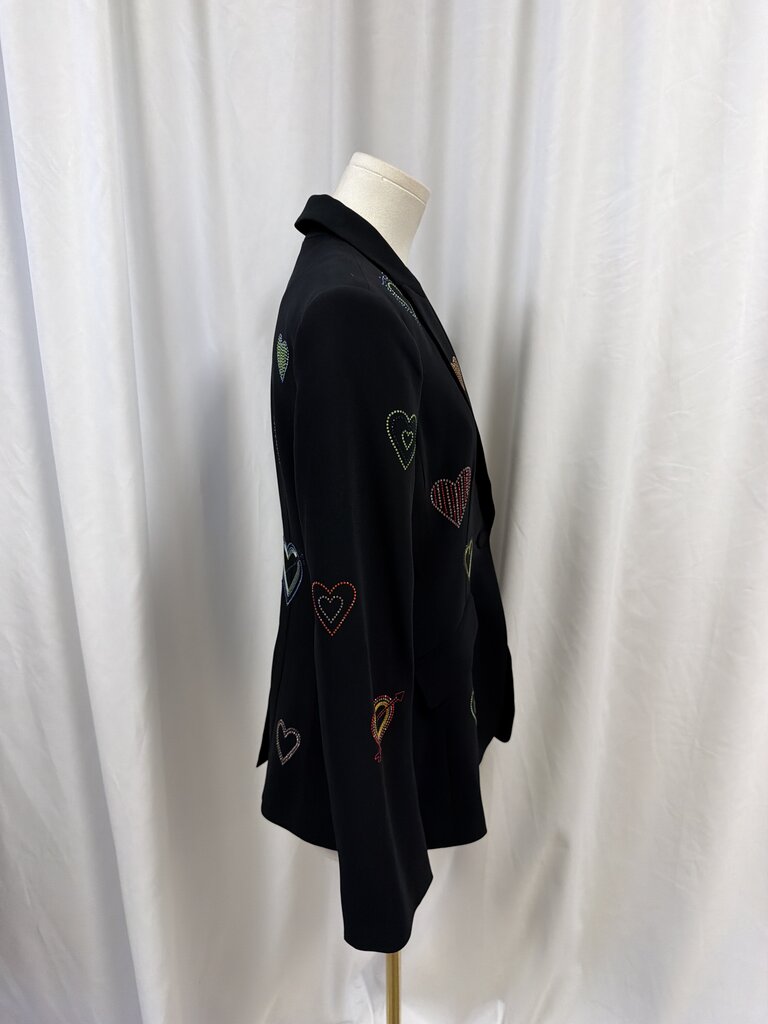 Cinq a Sept Sequin Heart Blazer