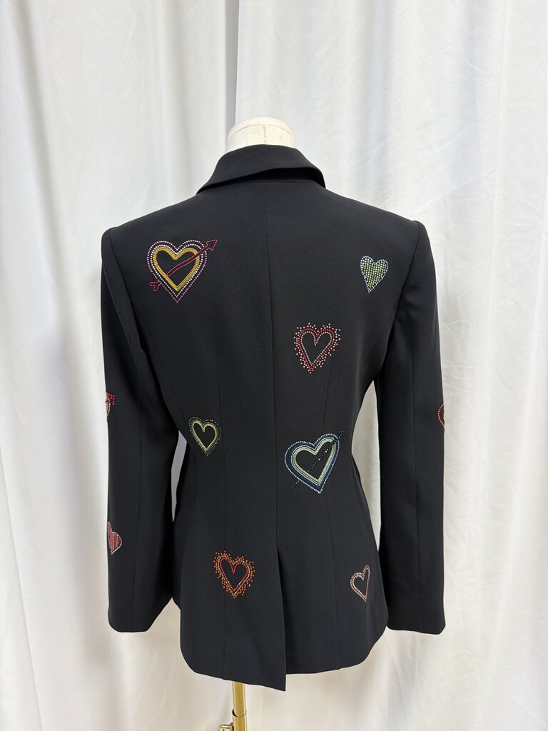 Cinq a Sept Sequin Heart Blazer