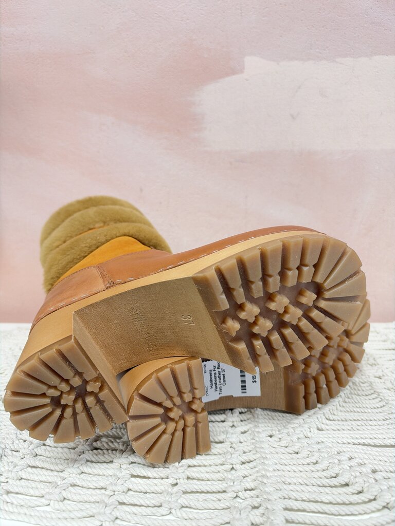 Hasbeens Fur Trim Leather Boot