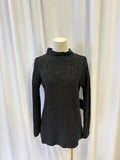 Ermanno Scervino Black Mock Sweater w/Sequins NWT