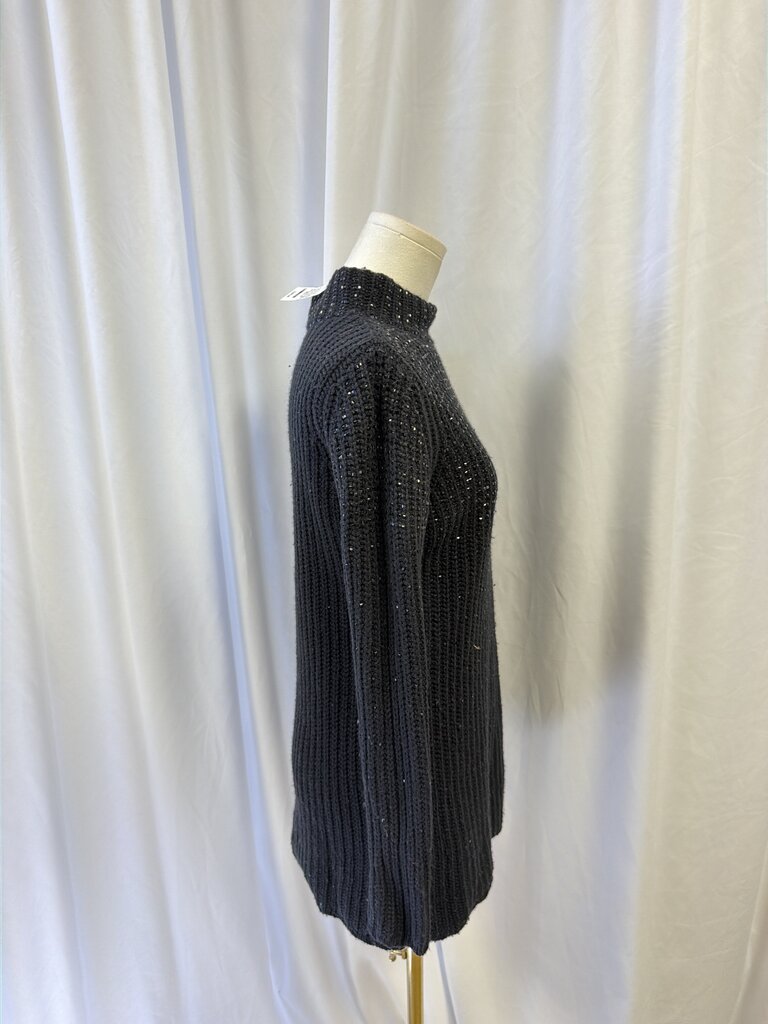 Ermanno Scervino Black Mock Sweater w/Sequins NWT