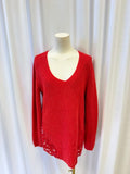 Ermanno Scervino Red V-Neck Sweater