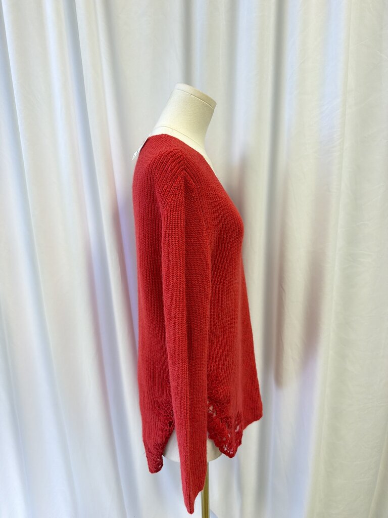 Ermanno Scervino Red V-Neck Sweater
