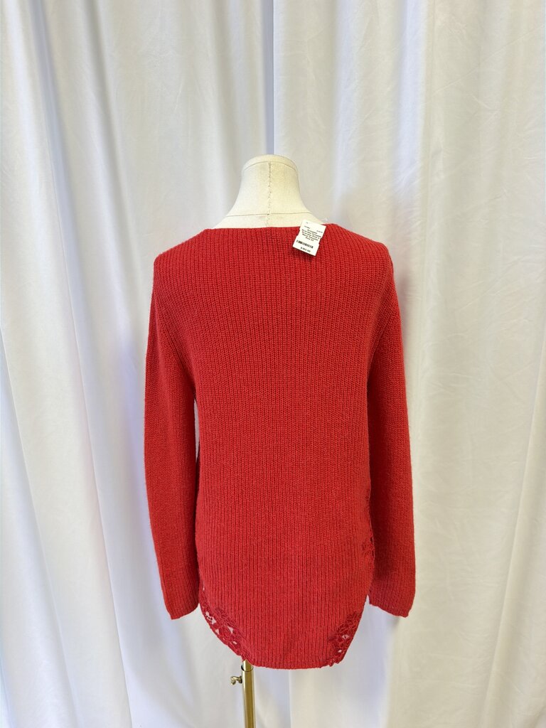 Ermanno Scervino Red V-Neck Sweater