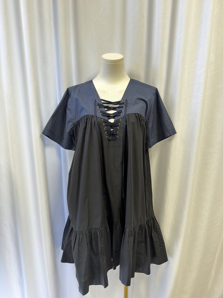 Ulla Johnson Cotton Laced V-Neck Mini Dress