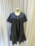 Ulla Johnson Cotton Laced V-Neck Mini Dress