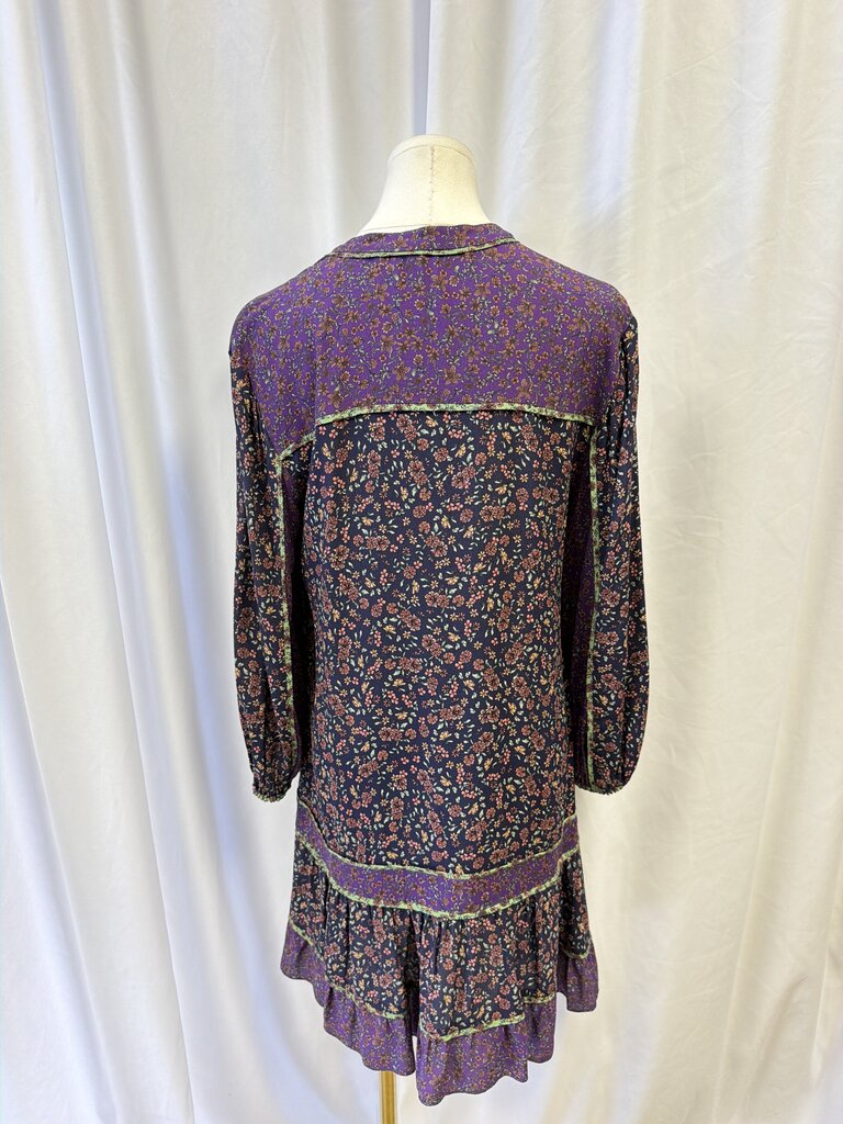 Veronica Beard Long Sleeve Floral Mini Dress
