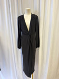 Ramy Brook Black V-Neck Midi Dress NWT