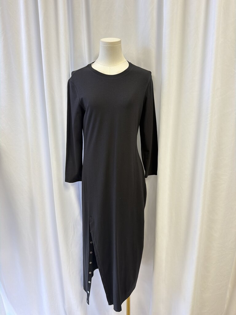 Theory Black 3/4 Sleeve T-Shirt Dress