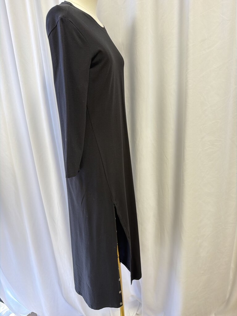 Theory Black 3/4 Sleeve T-Shirt Dress